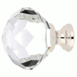 1 3/4 Inch Diamond Wardrobe Knob (Polished Chrome Finish)