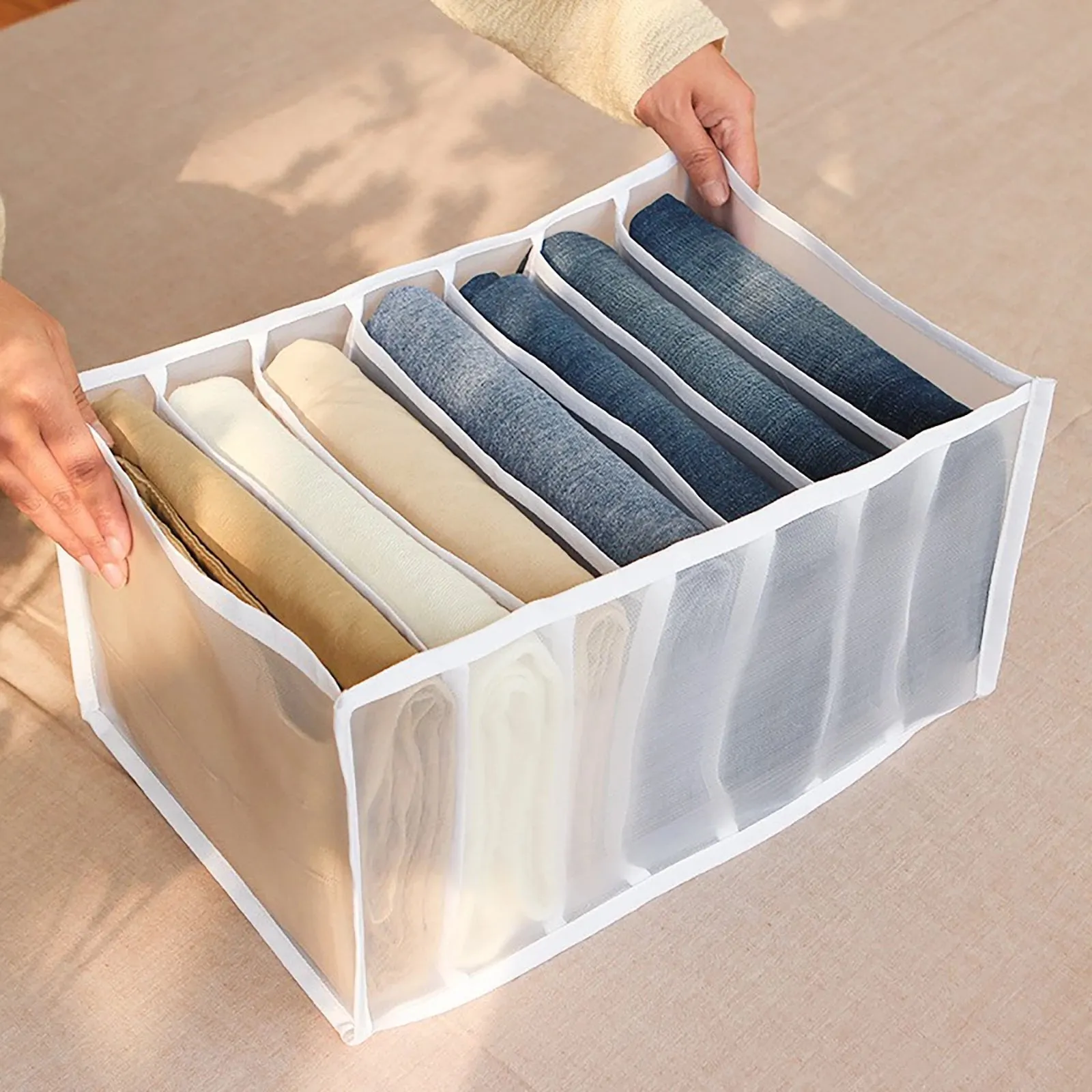 7 Grids Washable Wardrobe Clothes Organizer