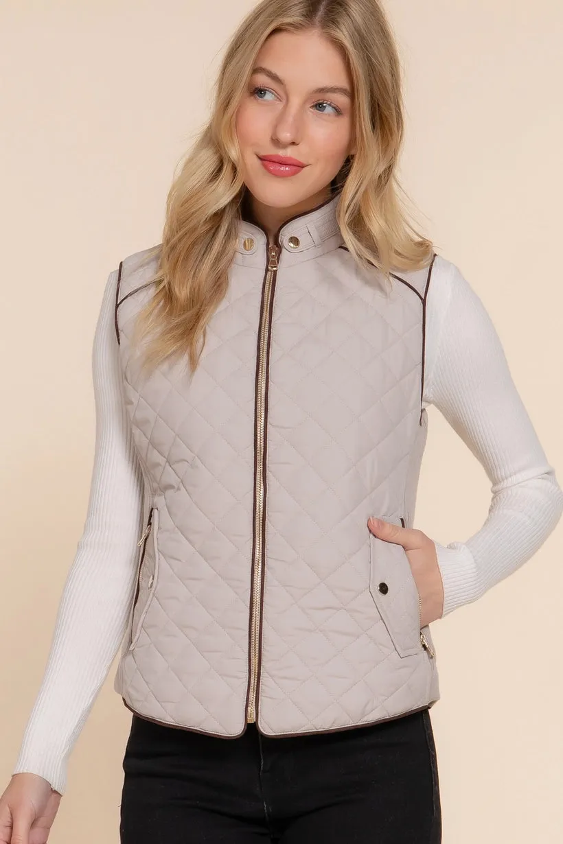 Active Basic Quilted Padded Vest