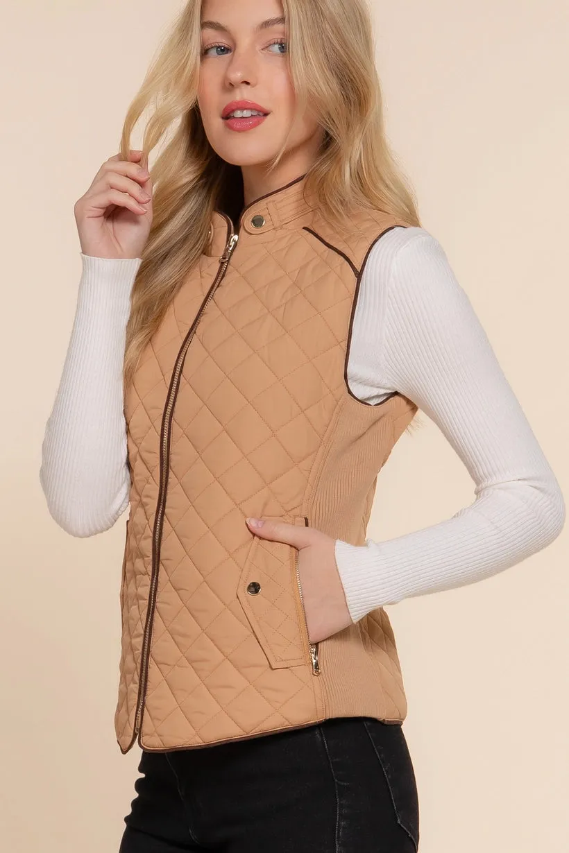 Active Basic Quilted Padded Vest