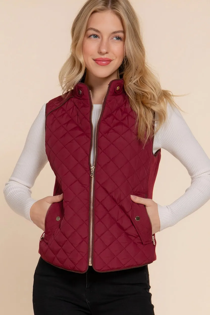 Active Basic Quilted Padded Vest