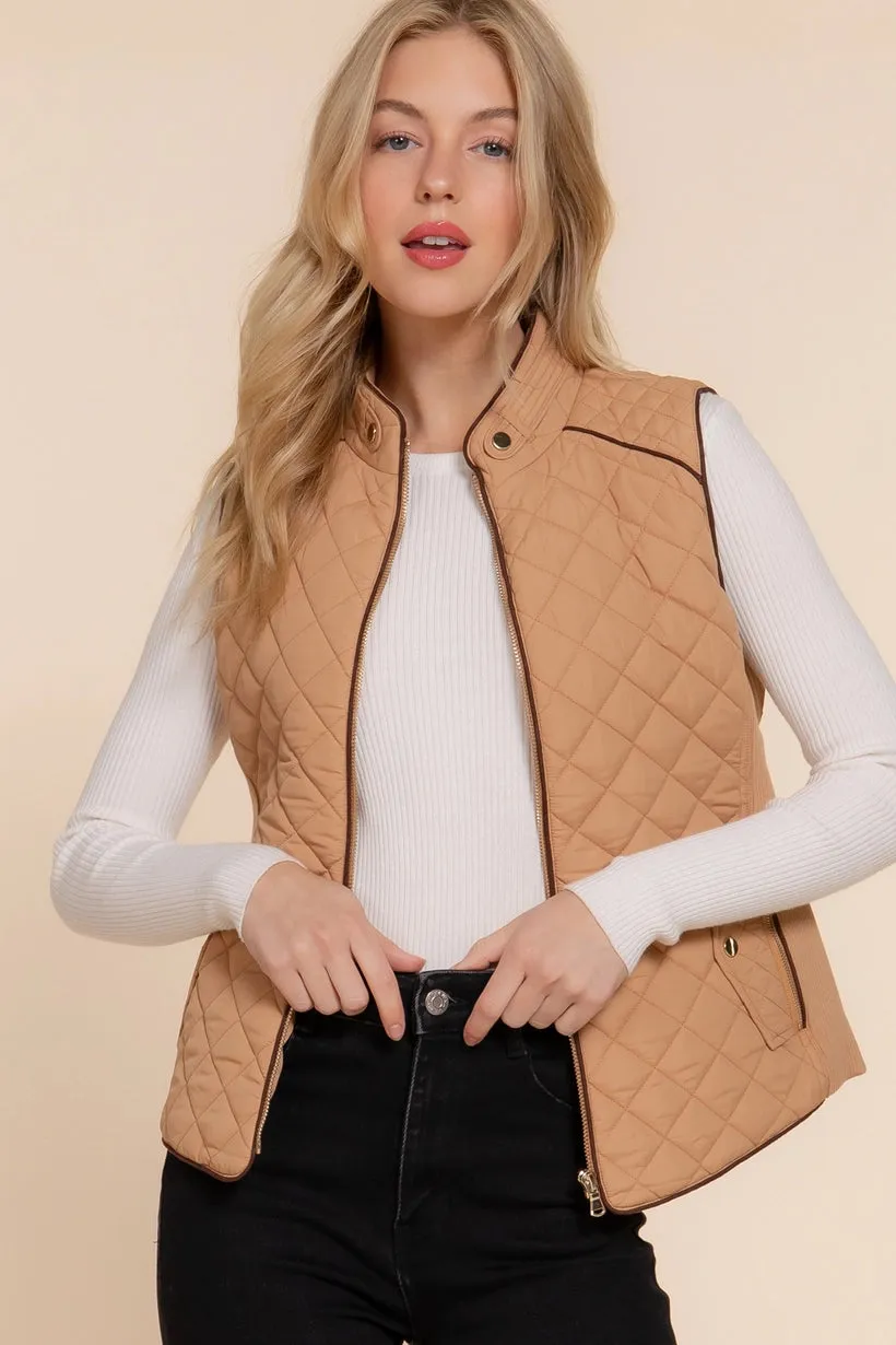 Active Basic Quilted Padded Vest