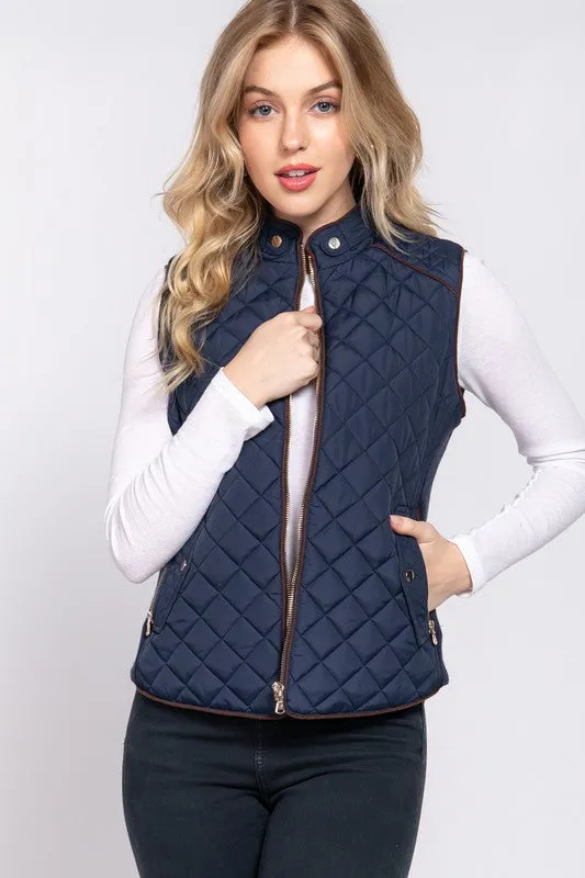 Active Basic Quilted Padded Vest