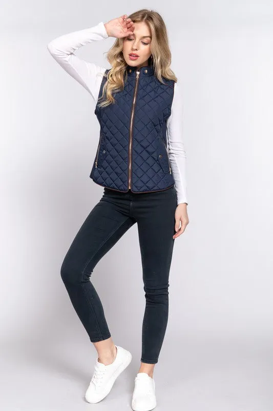 Active Basic Quilted Padded Vest