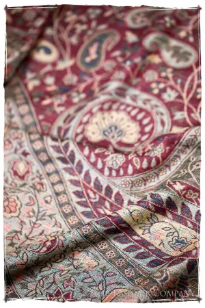 Annamaria Paisley Reversible Kashmir Wool Scarf