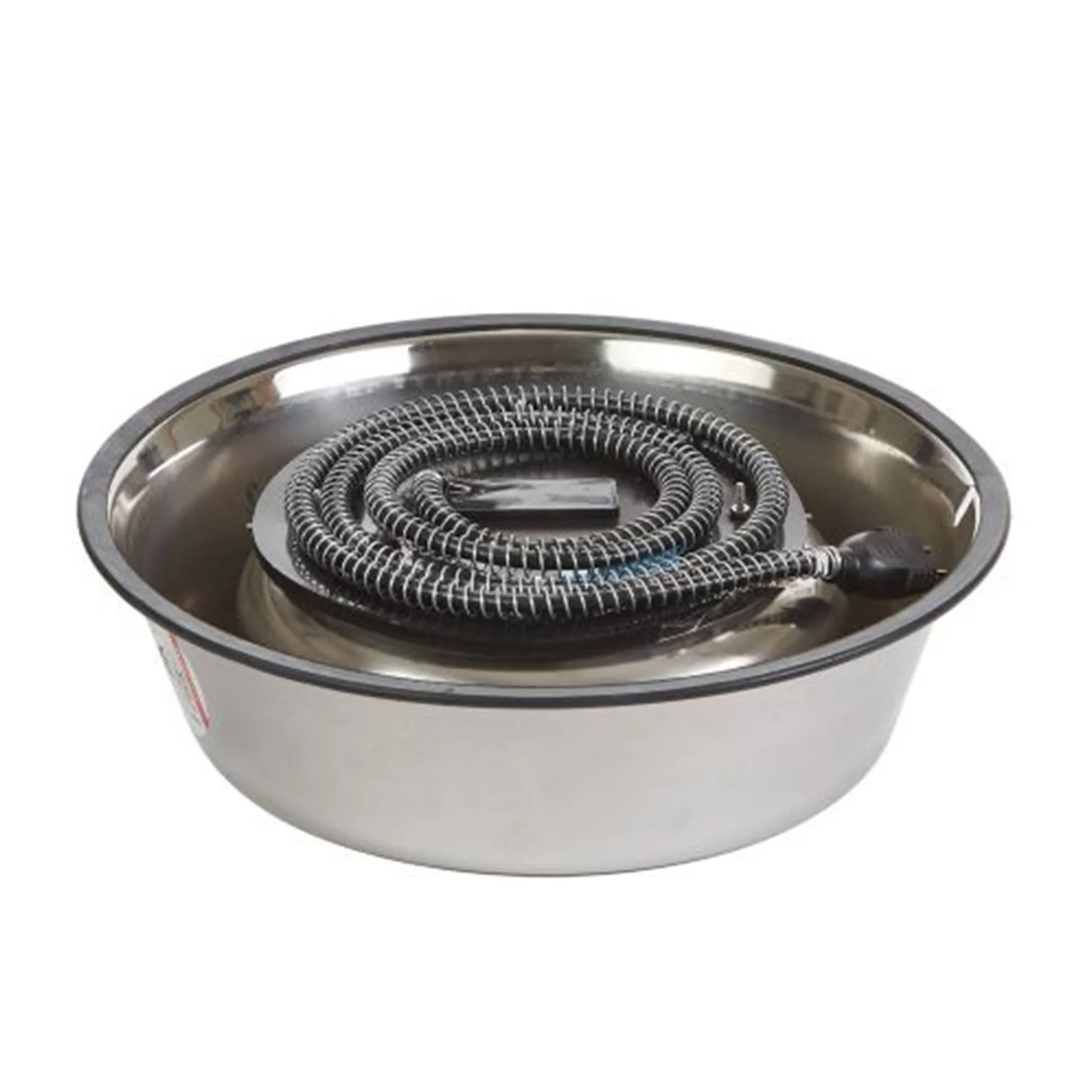 API 5 Quart Stainless Steel Thermostatically Controlled Nestable Heated Pet Bowl