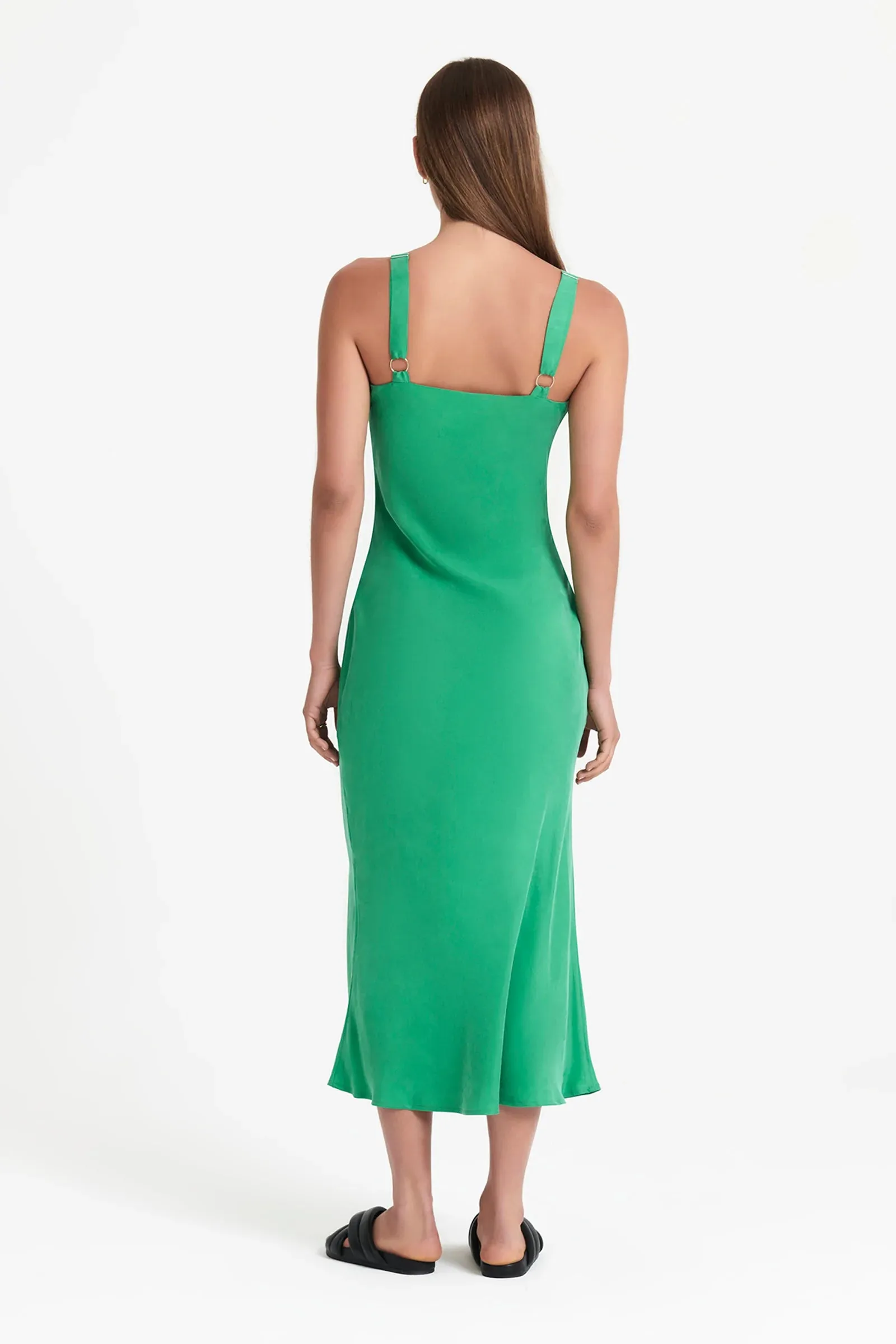 Arianne Cupro Slip Dress- Jade