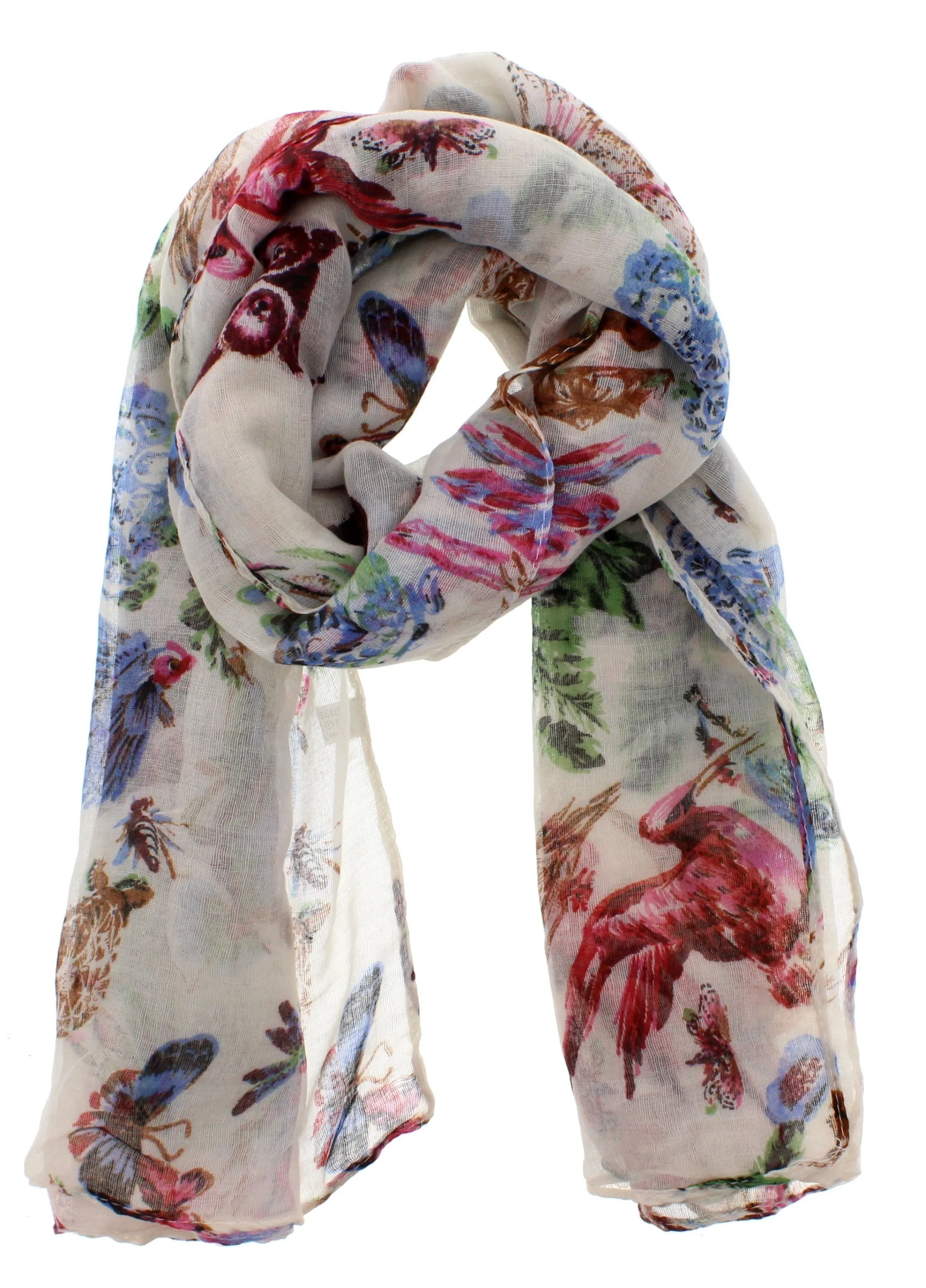 Assorted Animals, Birds & Sealife Print Scarf