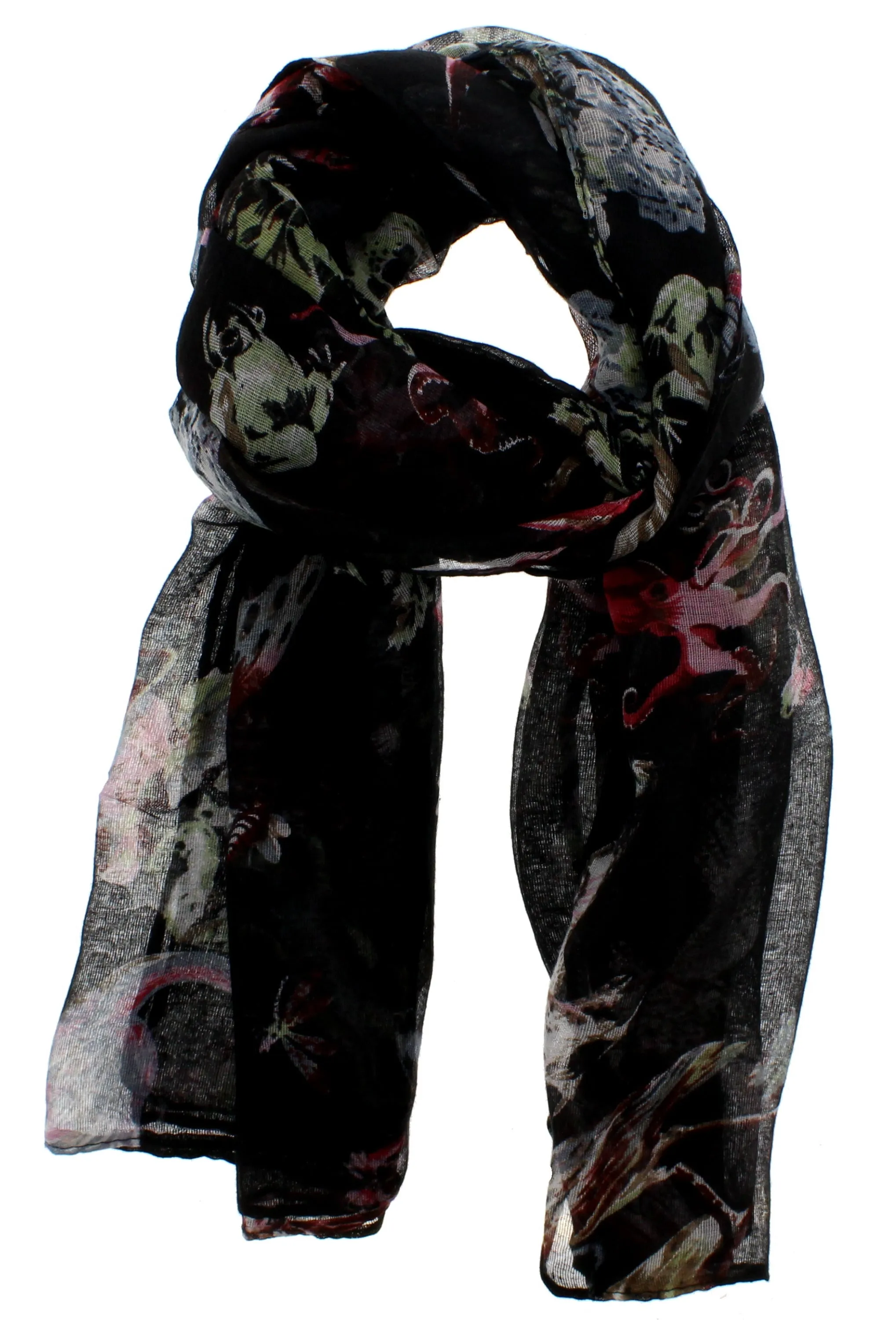 Assorted Animals, Birds & Sealife Print Scarf