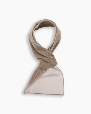 Biscuit & Ecru Cashmere Mini Scarf