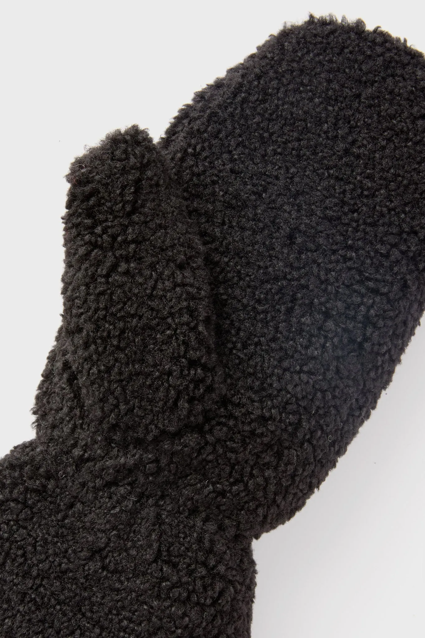 Black Sherpa Teddy Mittens