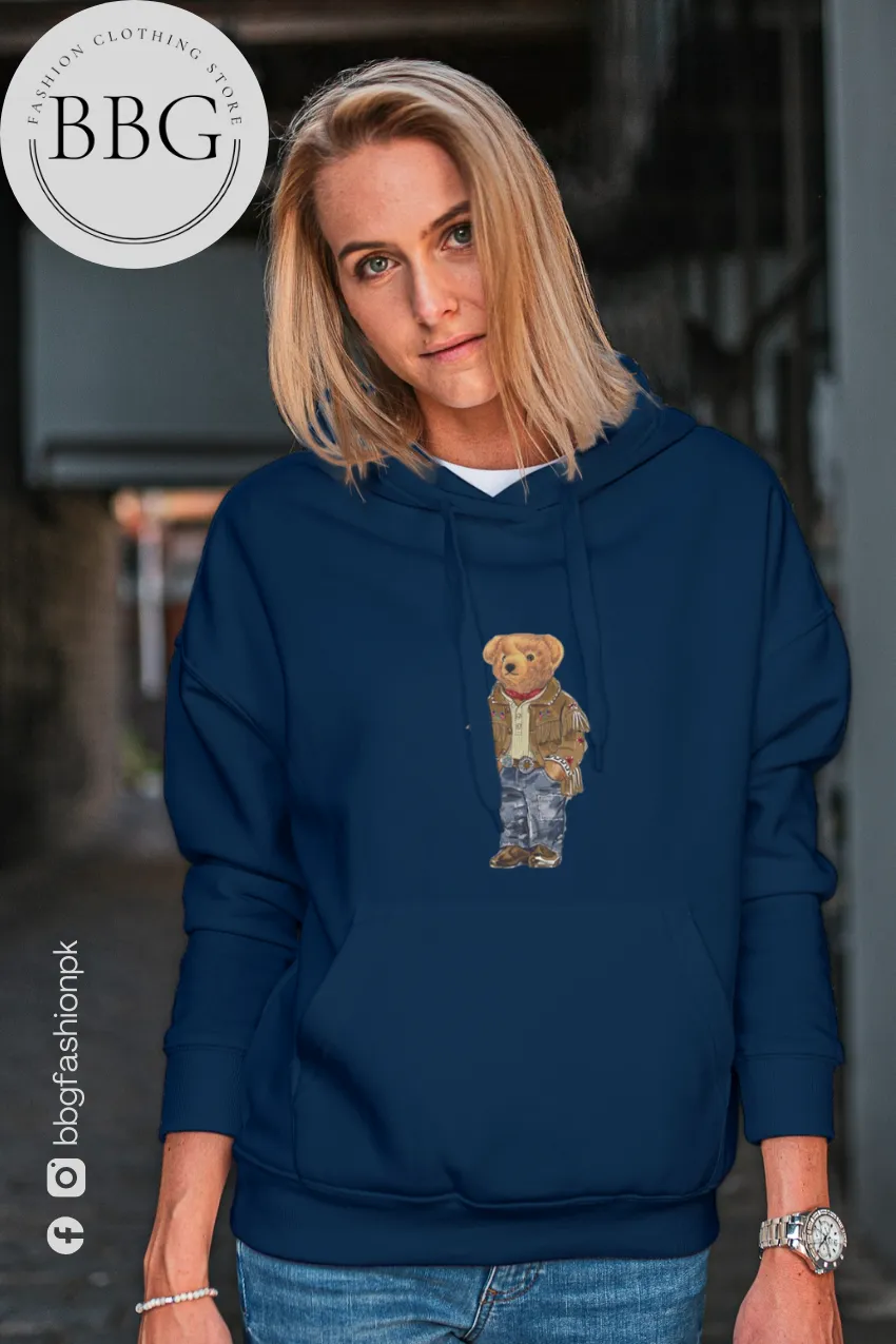 Blue Versace Polo Bear Hoodie