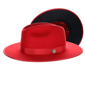 Bruno Capelo Monarch Color Bottom Wide Brim Wool Fedora