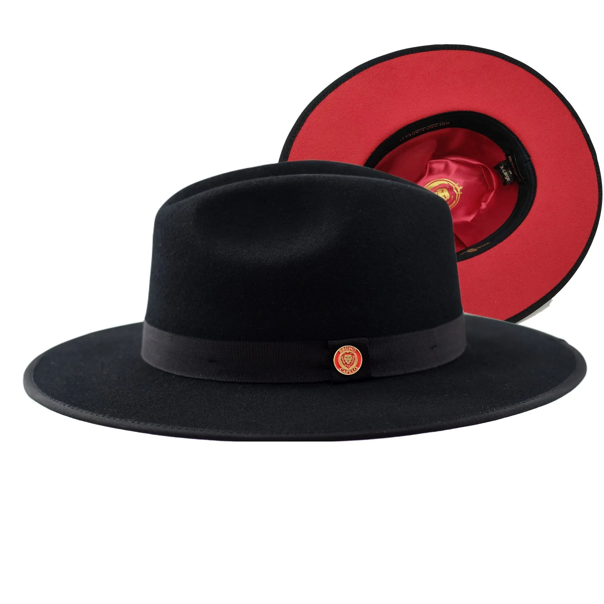 Bruno Capelo Monarch Red Bottom Wide Brim Wool Fedora