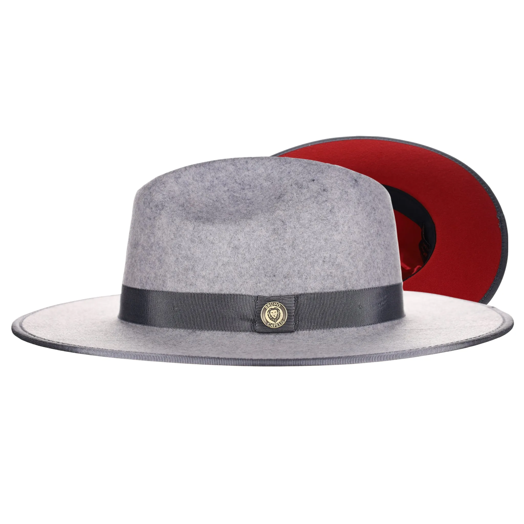 Bruno Capelo Monarch Red Bottom Wide Brim Wool Fedora