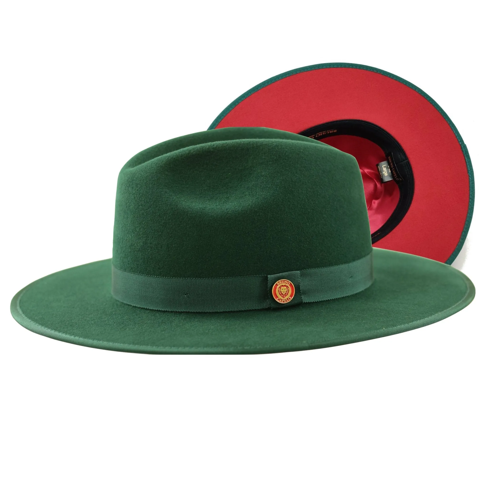 Bruno Capelo Monarch Red Bottom Wide Brim Wool Fedora