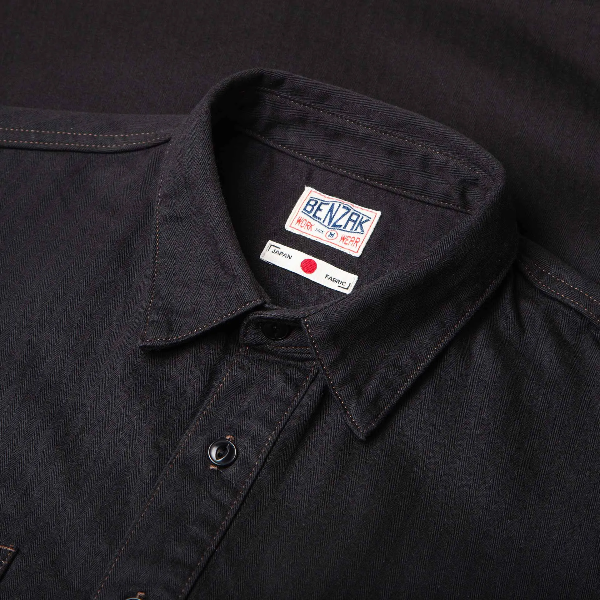 BWS-02 UTILITY SHIRT 8 oz. black herringbone [CORE]