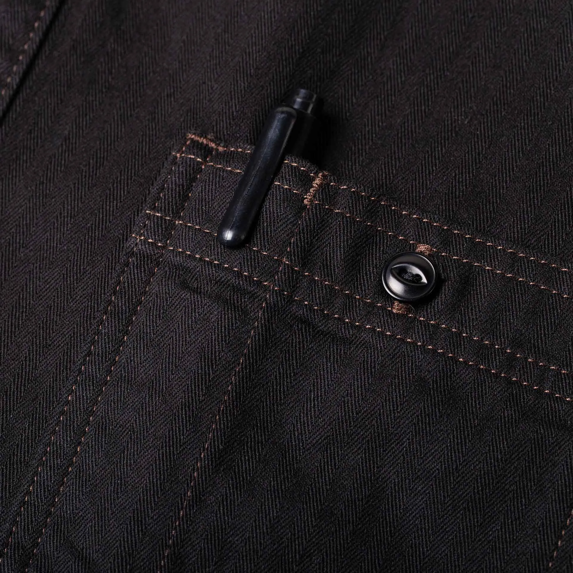 BWS-02 UTILITY SHIRT 8 oz. black herringbone [CORE]