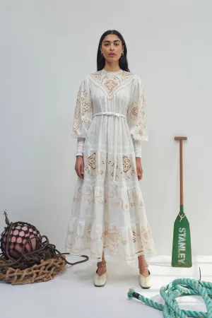 Cecilia Embroidered Midi Dress