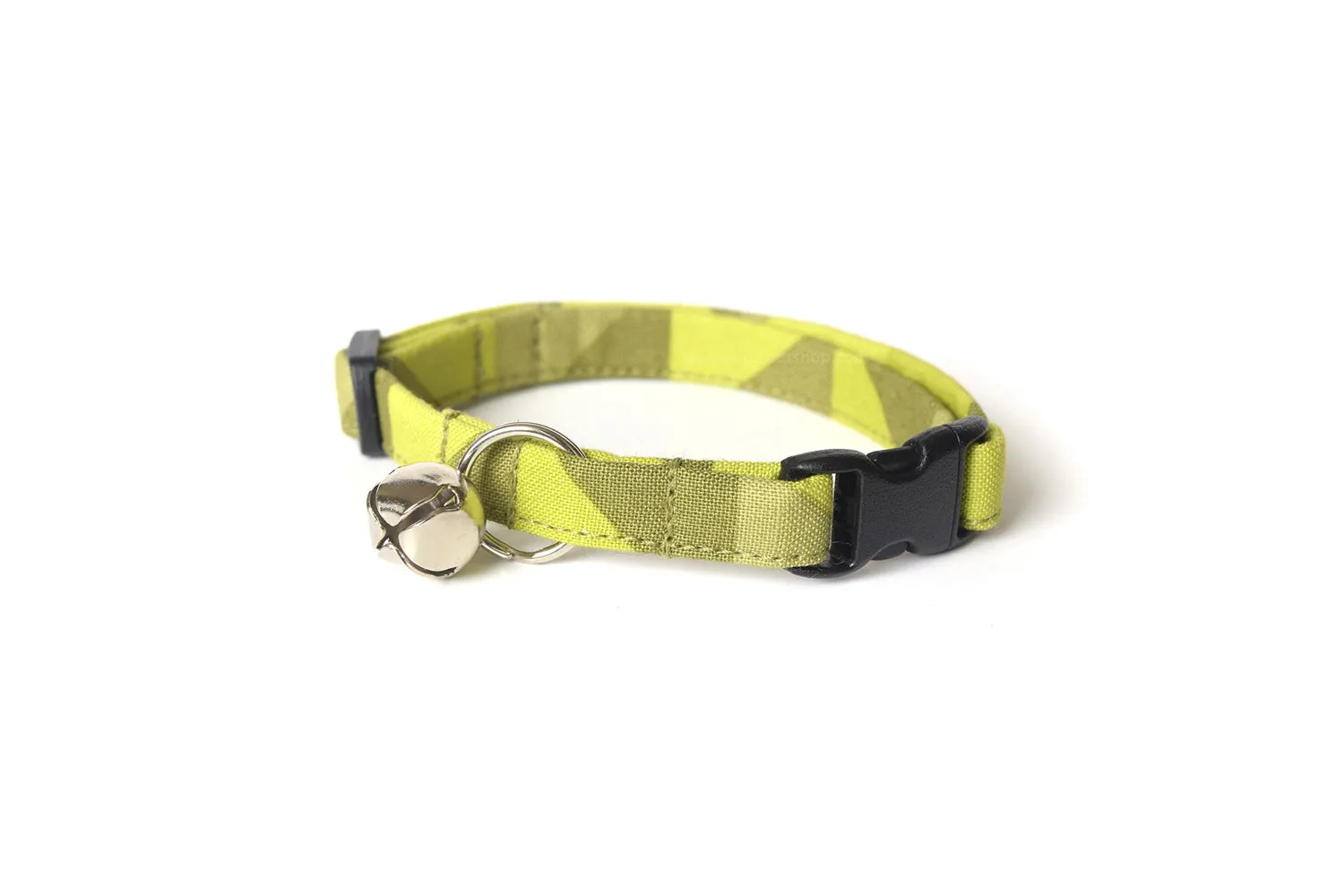 Chartreuse Yellow-Green Geometric Cat Collar