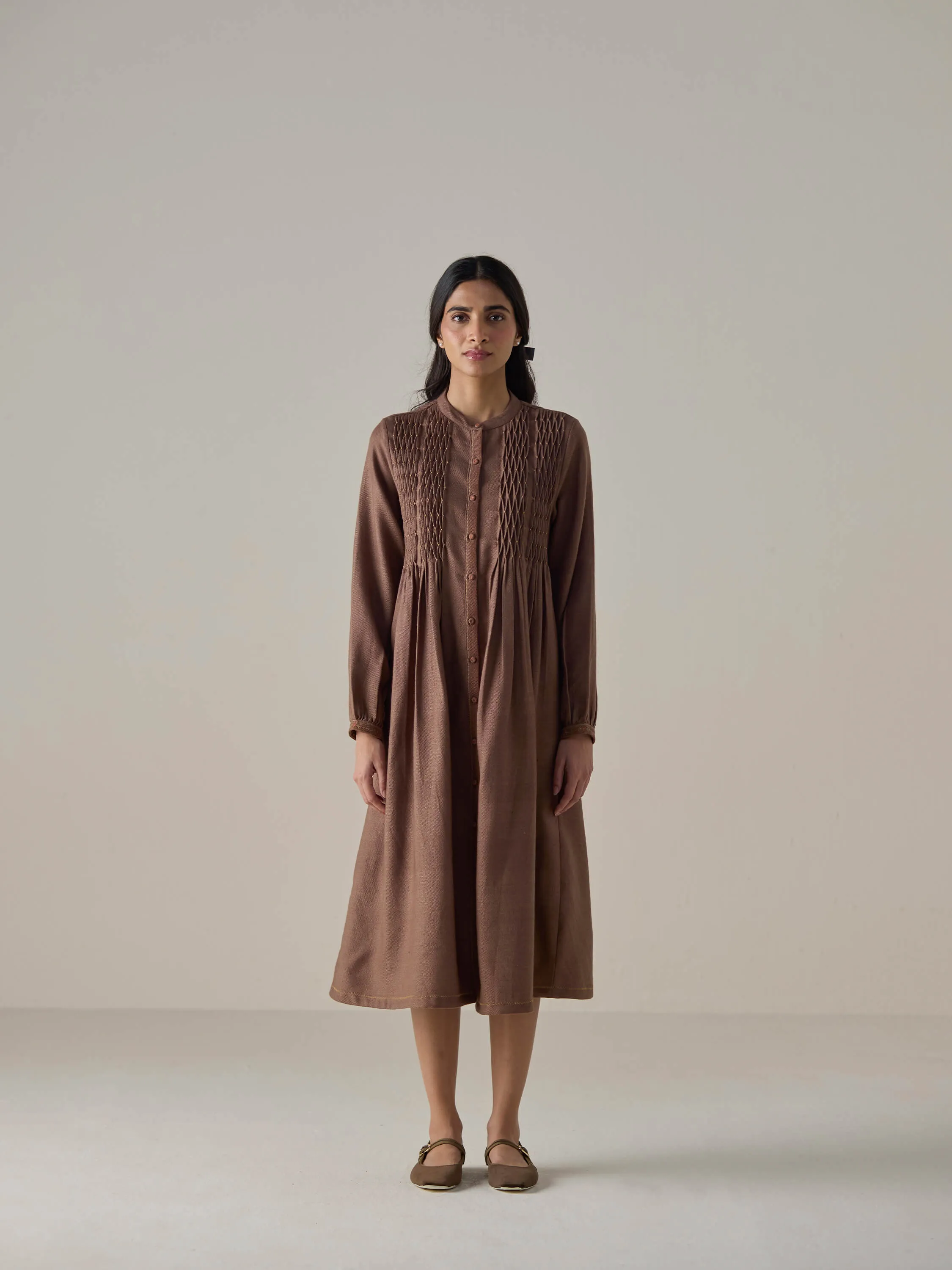 Cinnamon Merino Wool Dress