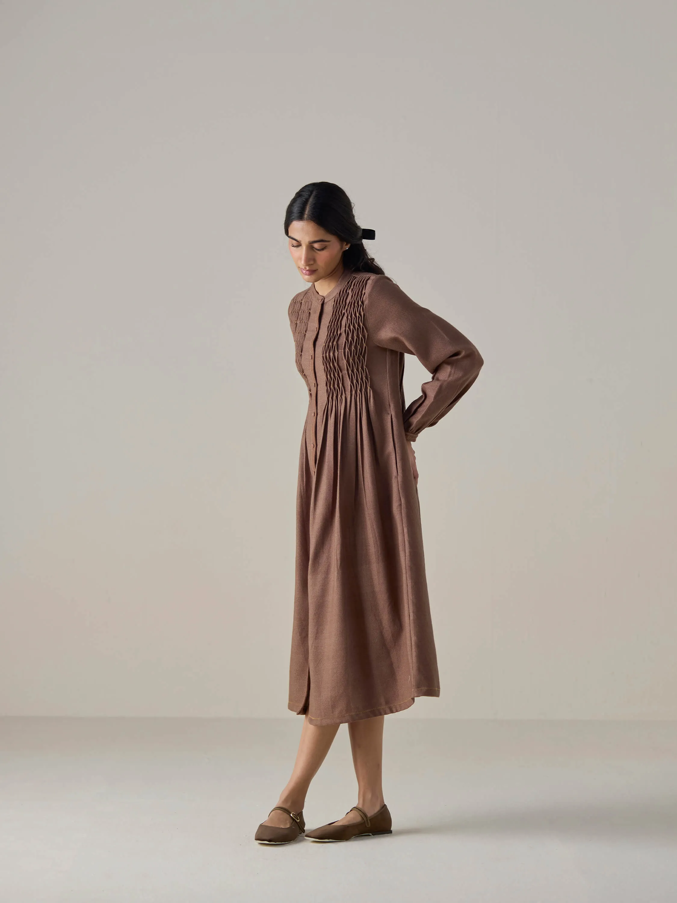 Cinnamon Merino Wool Dress