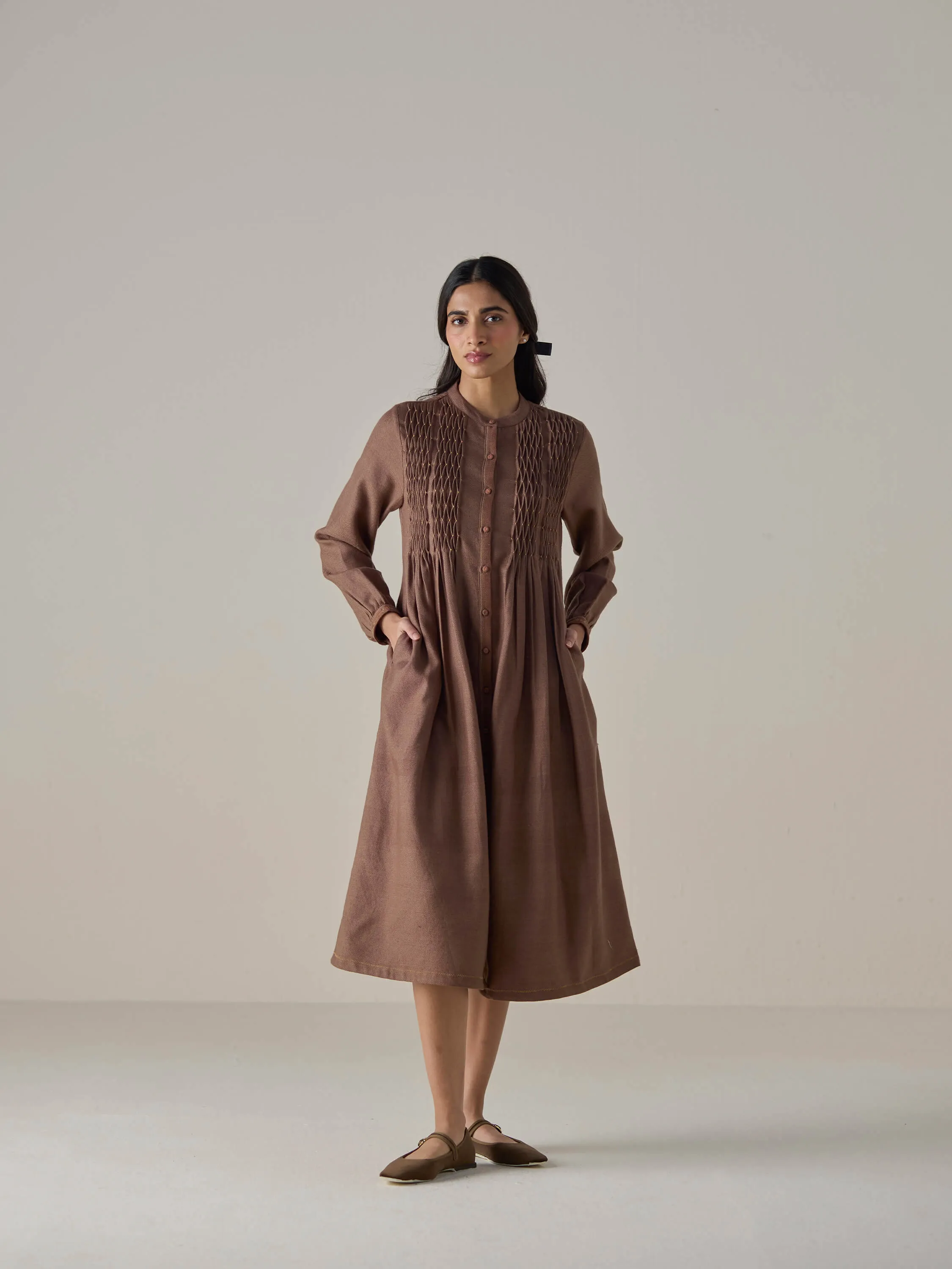 Cinnamon Merino Wool Dress