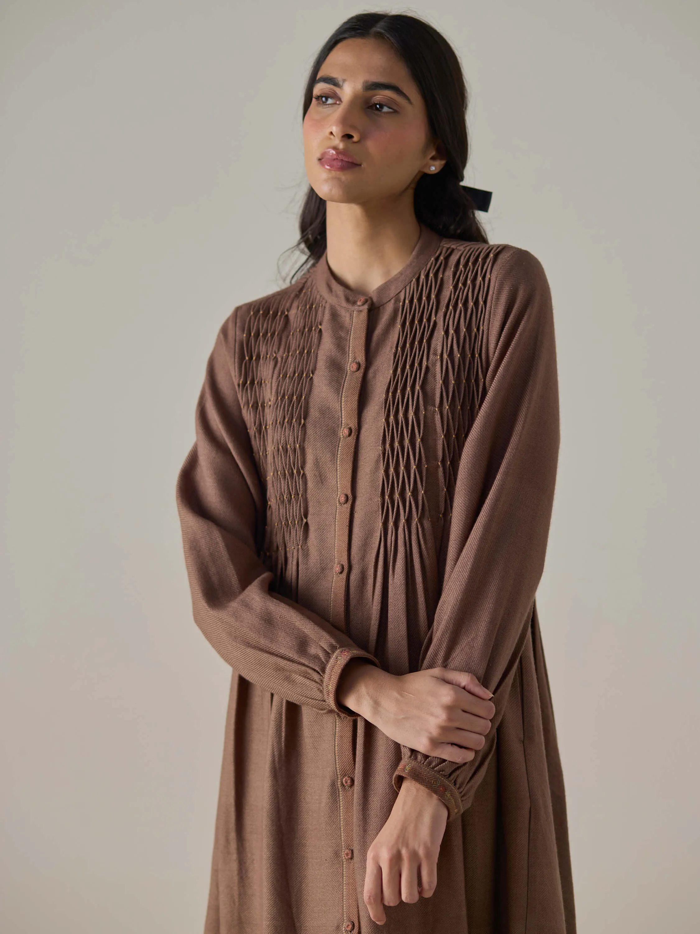 Cinnamon Merino Wool Dress