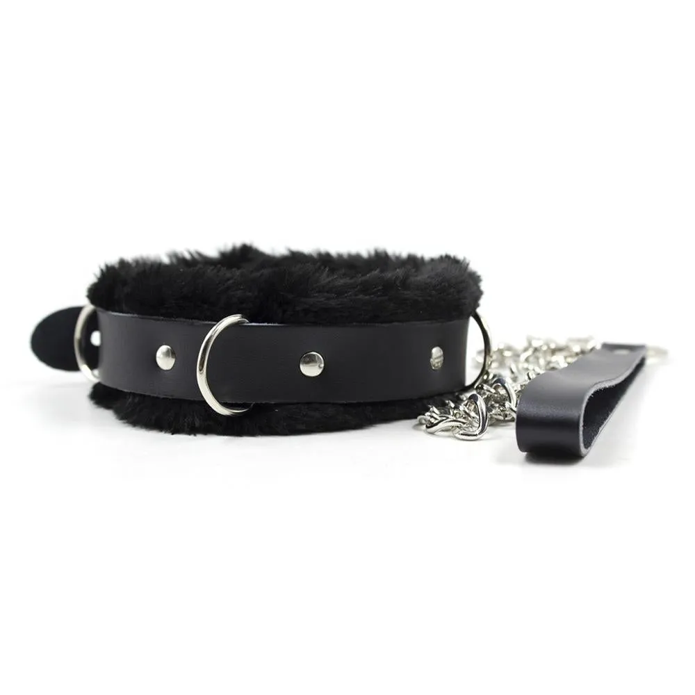 Cruella Devil Inspired Fluffy Collar and Lead