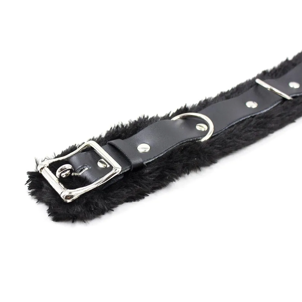 Cruella Devil Inspired Fluffy Collar and Lead