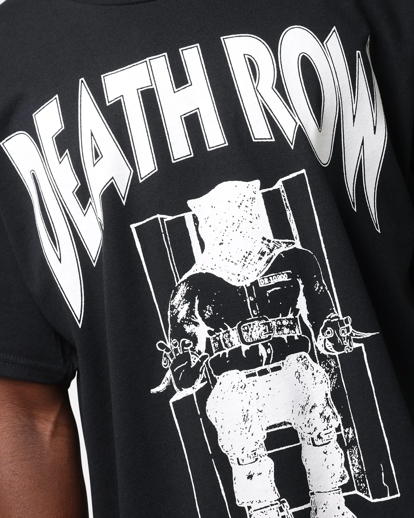 Deathrow Records Chair Logo T-Shirt Black