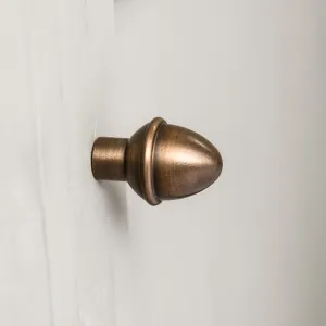 Distressed Antique Brass Acorn Cabinet Knob