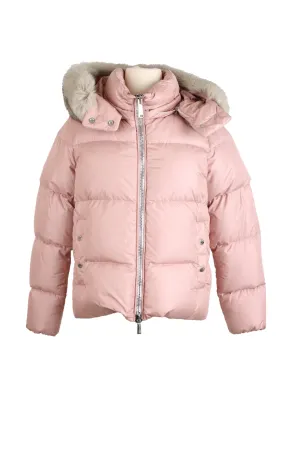 Down Puffer Jacket w/ Fur Trim Hood