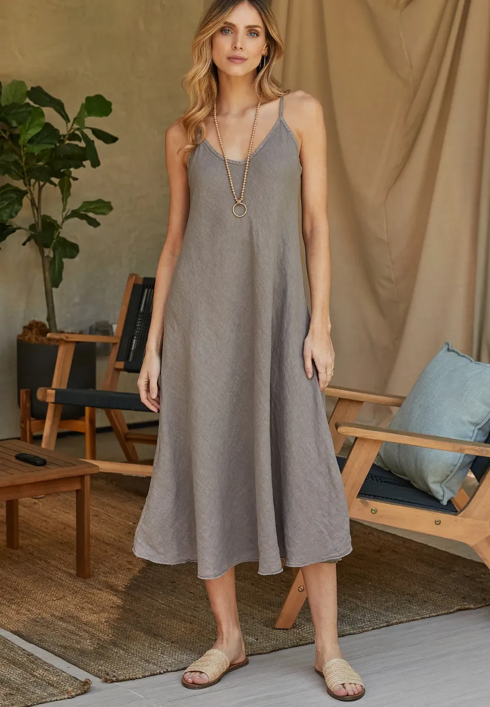 Eden Linen Slip Dress