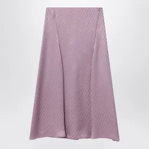 FENDI Silk Jacquard Skirt with High Waist and Flared Silhouette