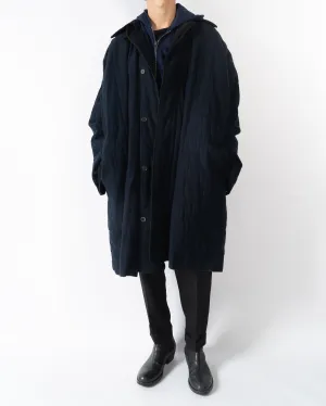 FW17 Oversized Navy Quilted Coat Sample