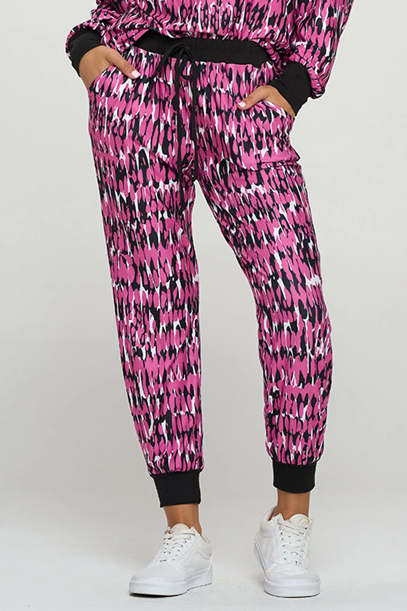 Get Into It Printed Loungewear Joggers