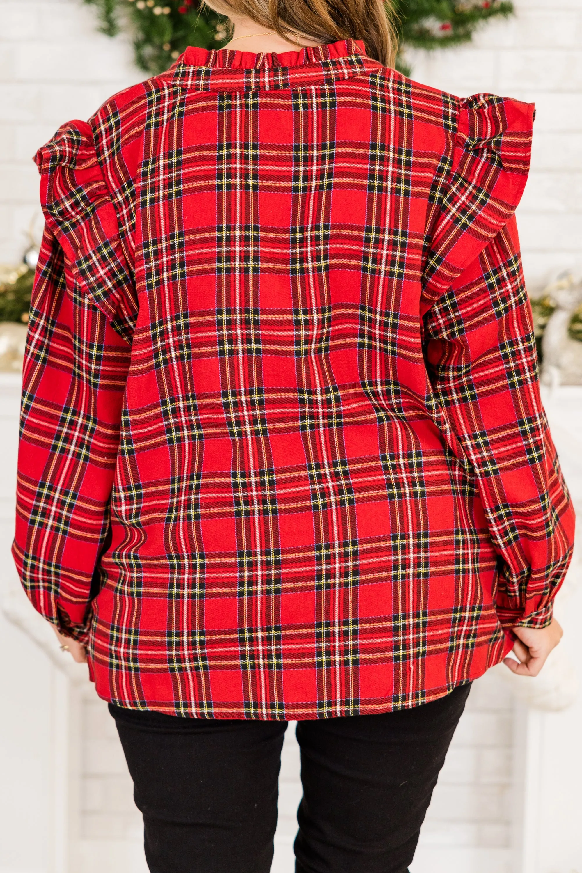 Happy And Merry Blouse, Red