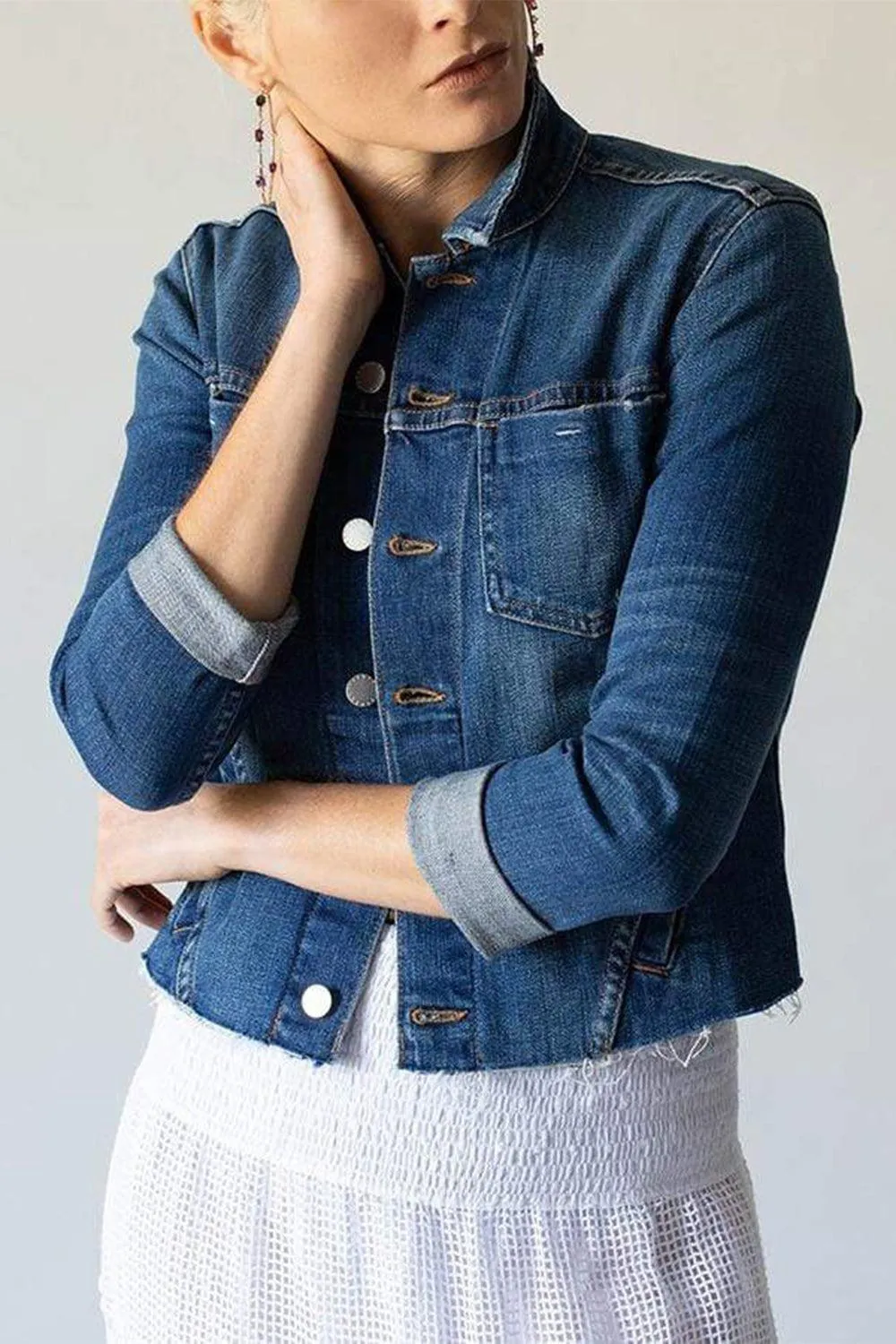 Janelle Raw Denim Jacket