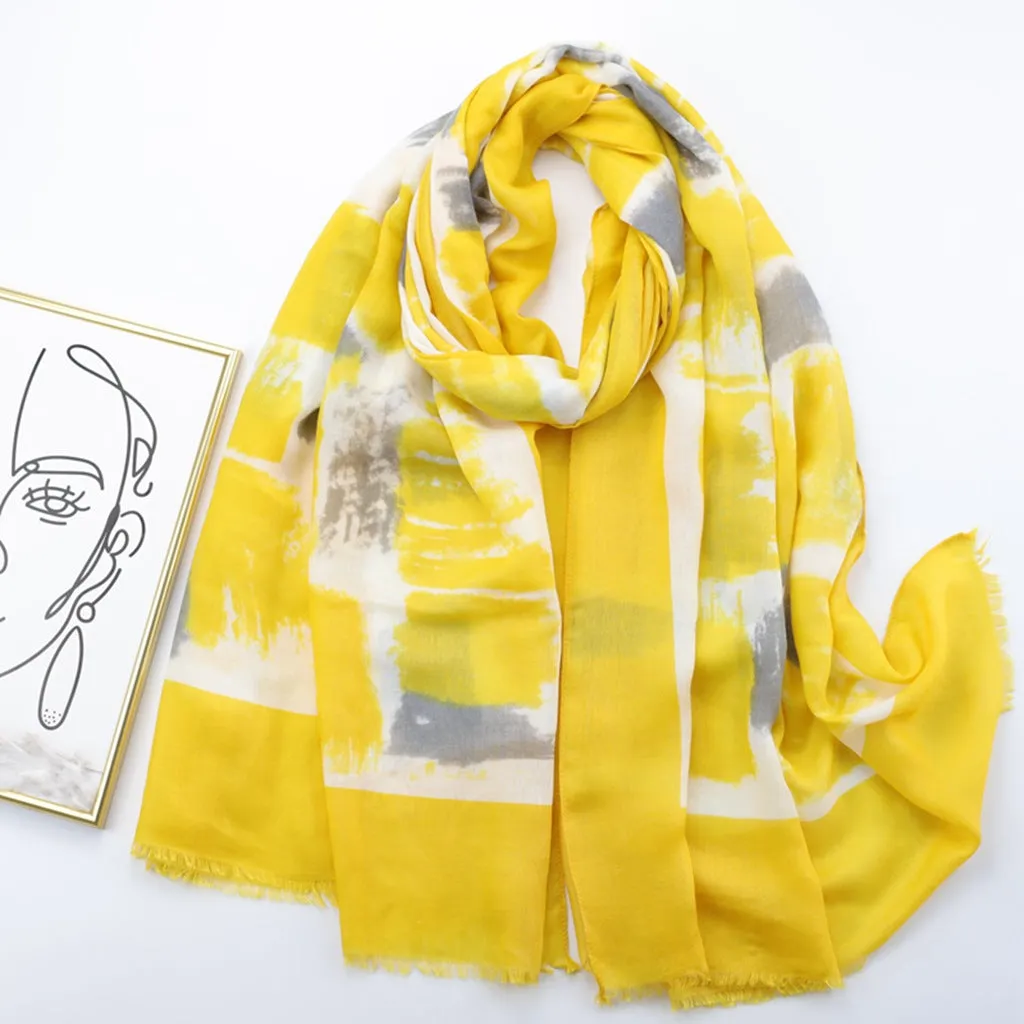 JY230106 printed scarf