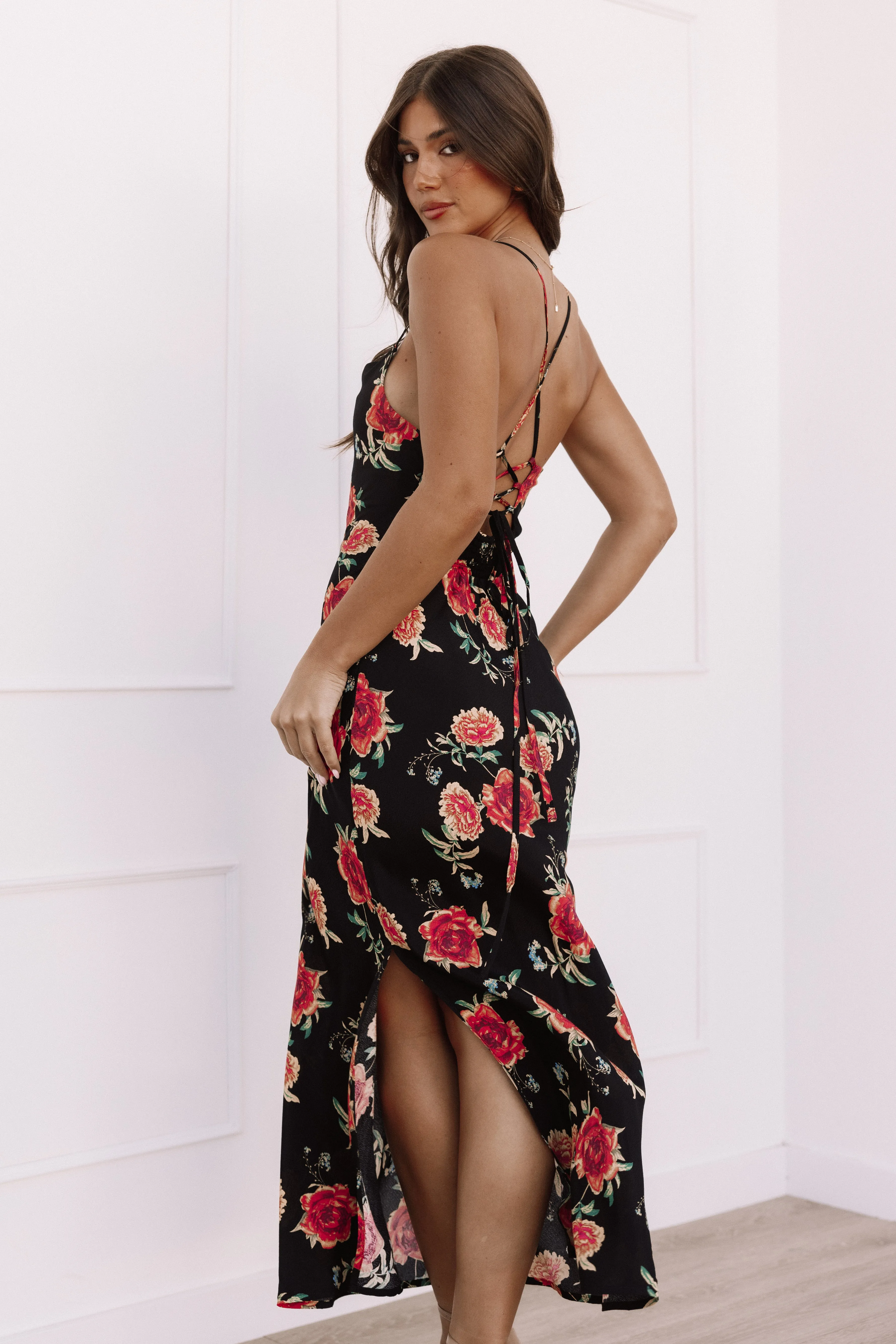 Landry Midi Slip Dress - Sunset Floral