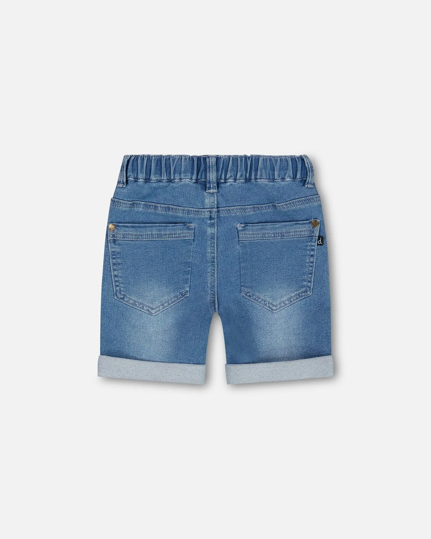 Light Blue Stretch Denim Short