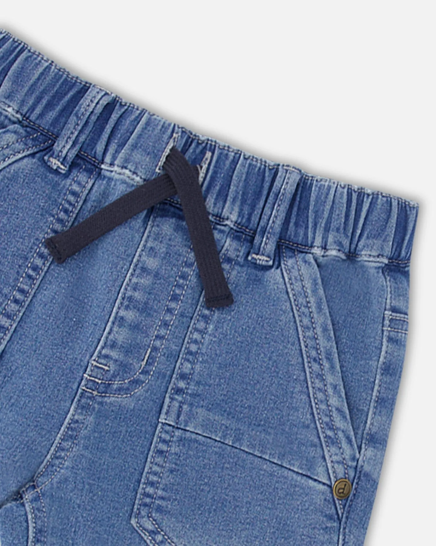 Light Blue Stretch Denim Short