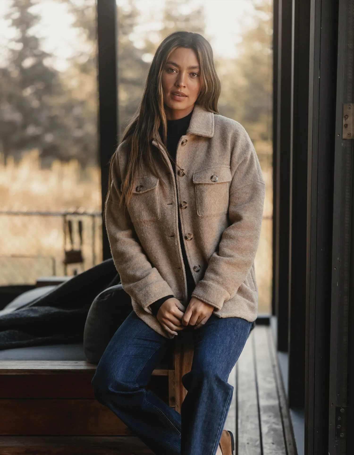 Logan Ski Lodge Jacket in Oatmeal