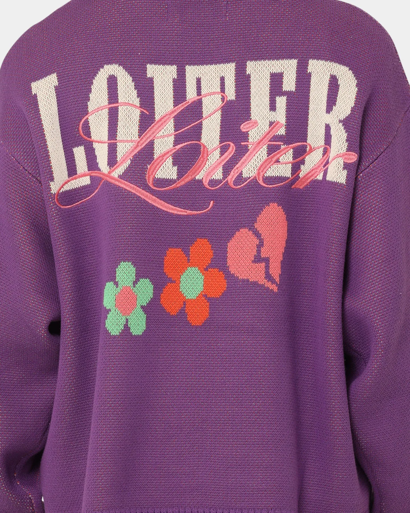 Loiter Flower Boi Knit Sweater Lilac