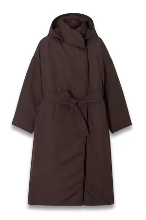 Long Puffer Coat, Chocolate