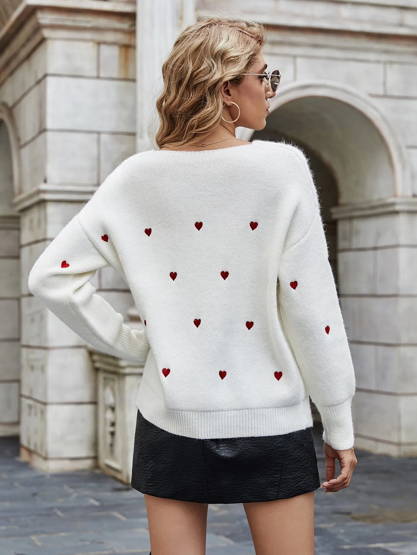 Love to Spell Heart Sweater