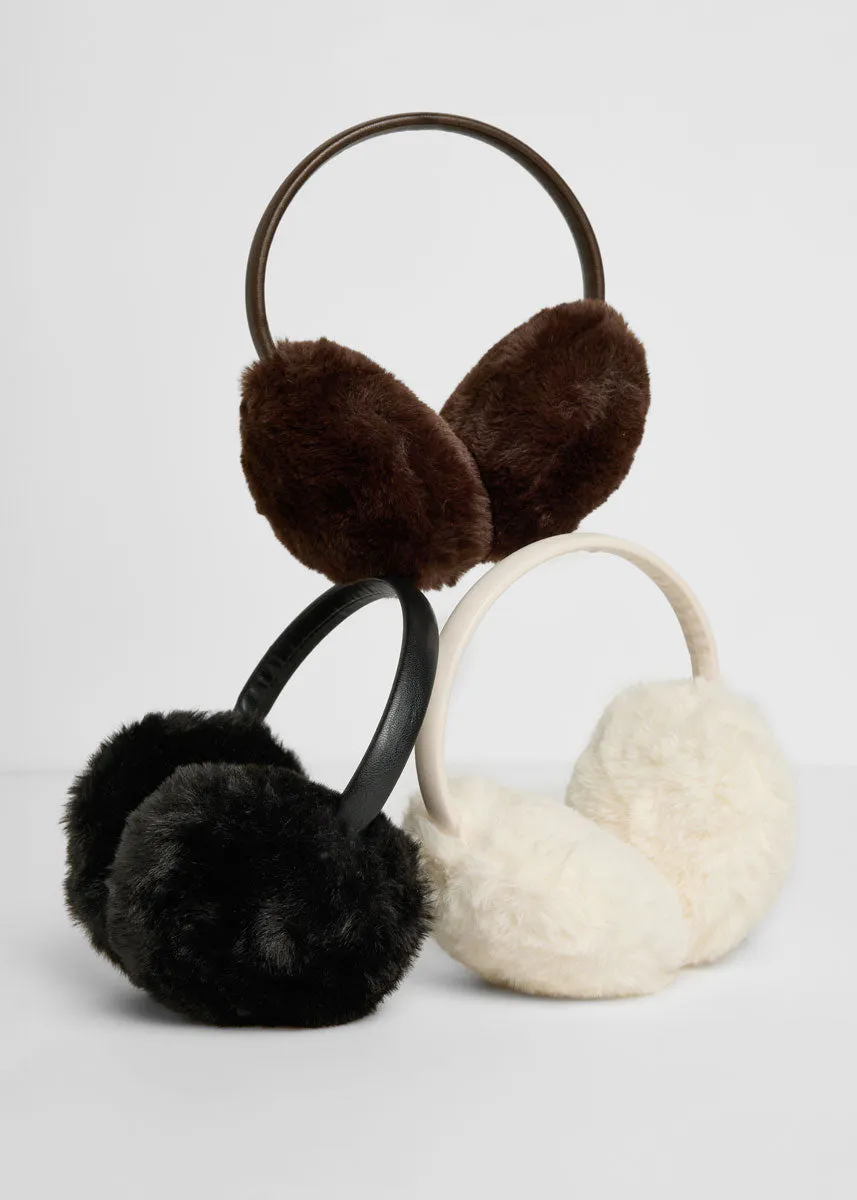 Mad Hatter Faux-Fur Earmuff - Black