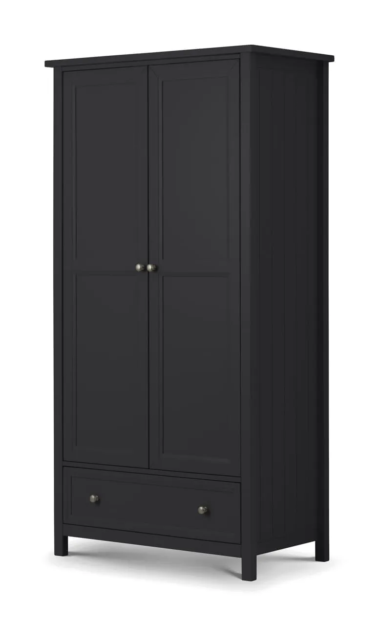 Maine 2 Door Combination Wardrobe - Anthracite