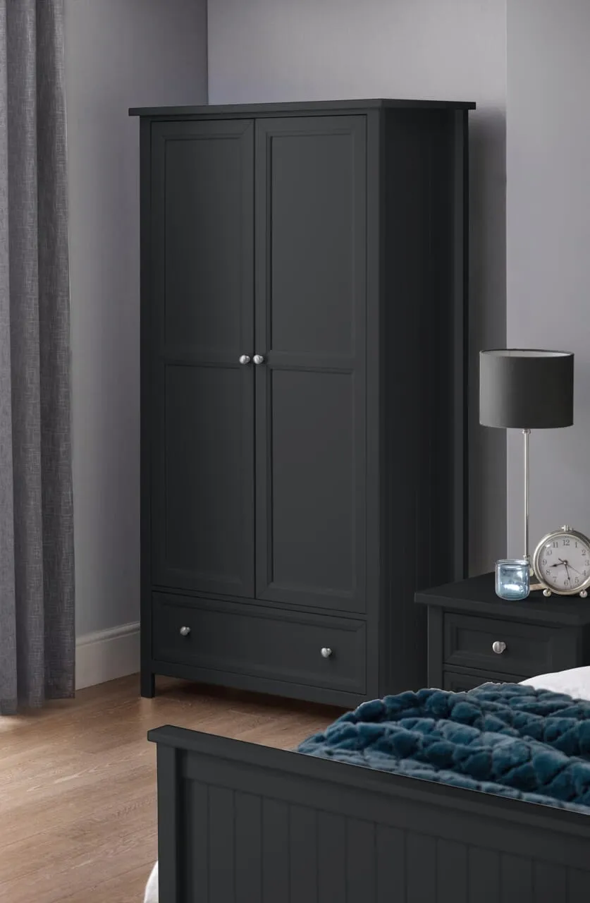 Maine 2 Door Combination Wardrobe - Anthracite